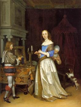 Gerard Ter Borch : Lady At Her Toilette II